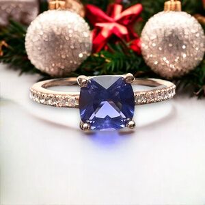 New Handcrafted Tanzanite Ring 14k Rose Gold Vermeil, December Birthstone